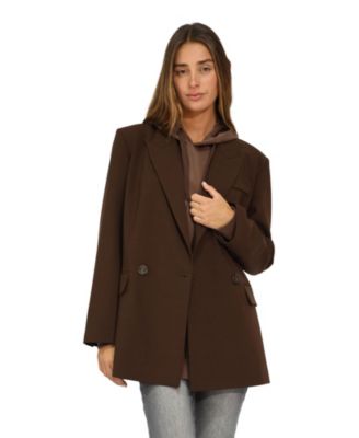 Women's Over and Out Double-Breasted Oversized Blazer
