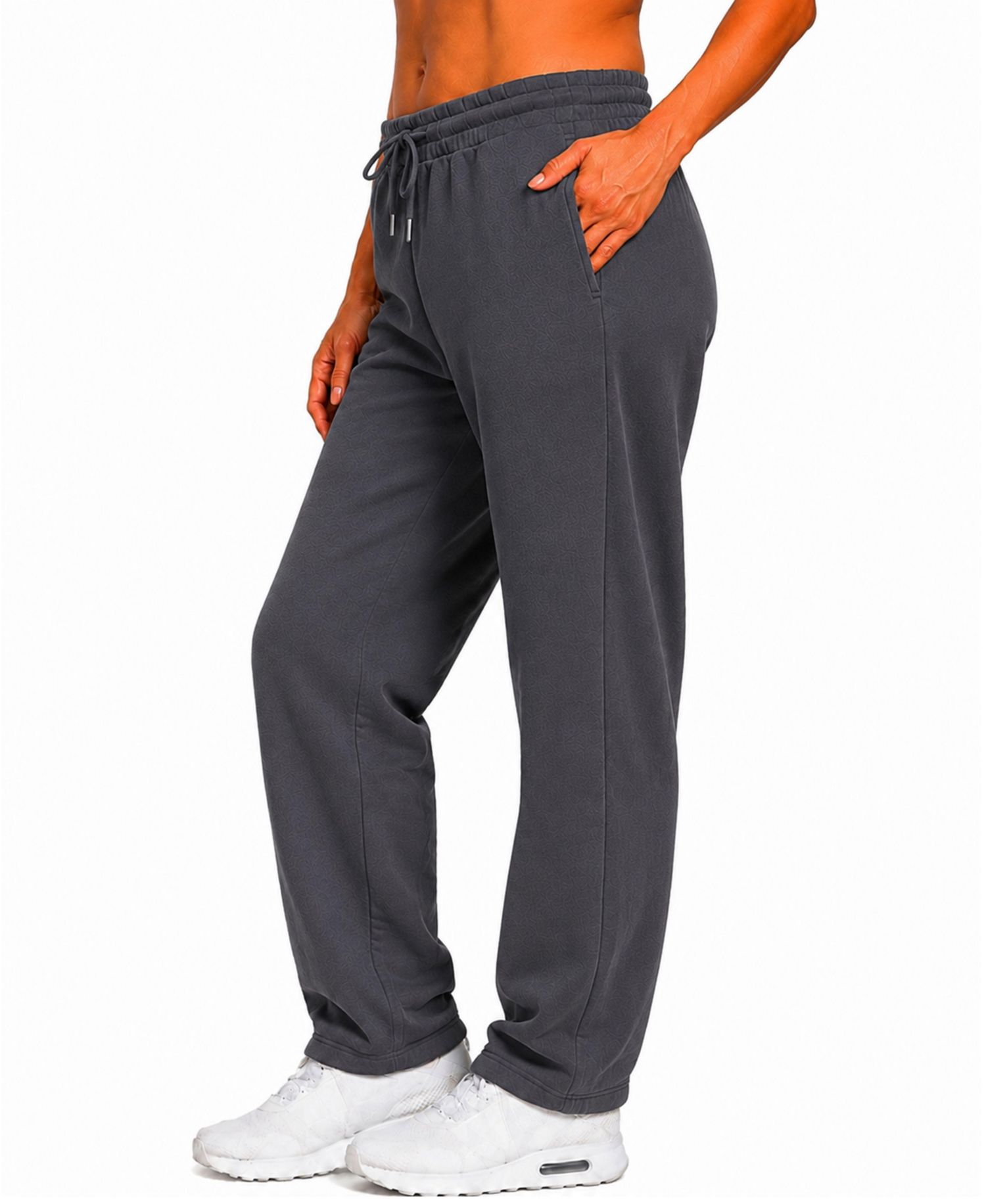 Women's Loose-Fit Heavyweight Fleece Open-Bottom Sweatpants, 3-Pack