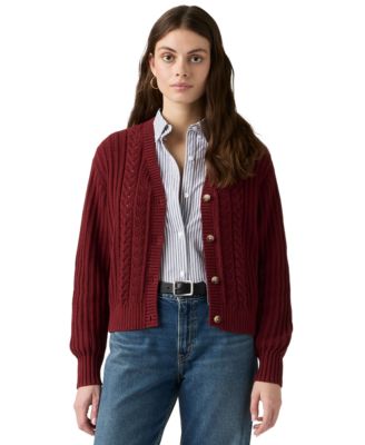 Women's Snowflake Standard Fit Cardigan Sweater