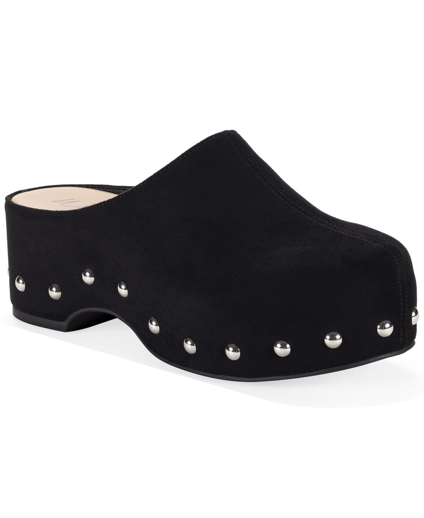 Женские сабо Wild Pair Siimone Platform Block-Heel Studded Mules, цвет: Чёрный — фото 1