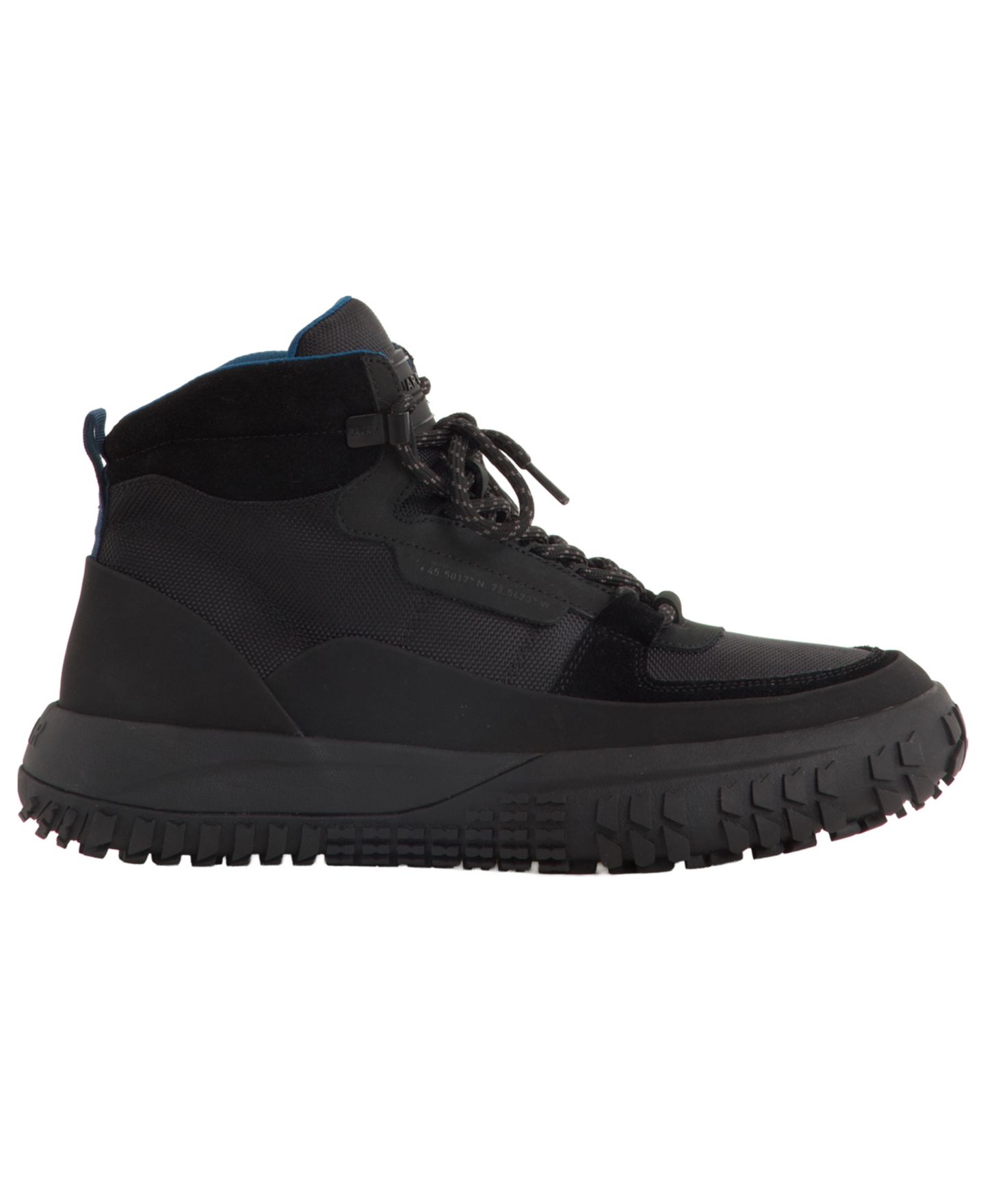 Мужские ботинки Pajar Nordura Lug Sole Round-Toe Nubuck Leather & Suede Trim, цвет: Чёрный — фото 2