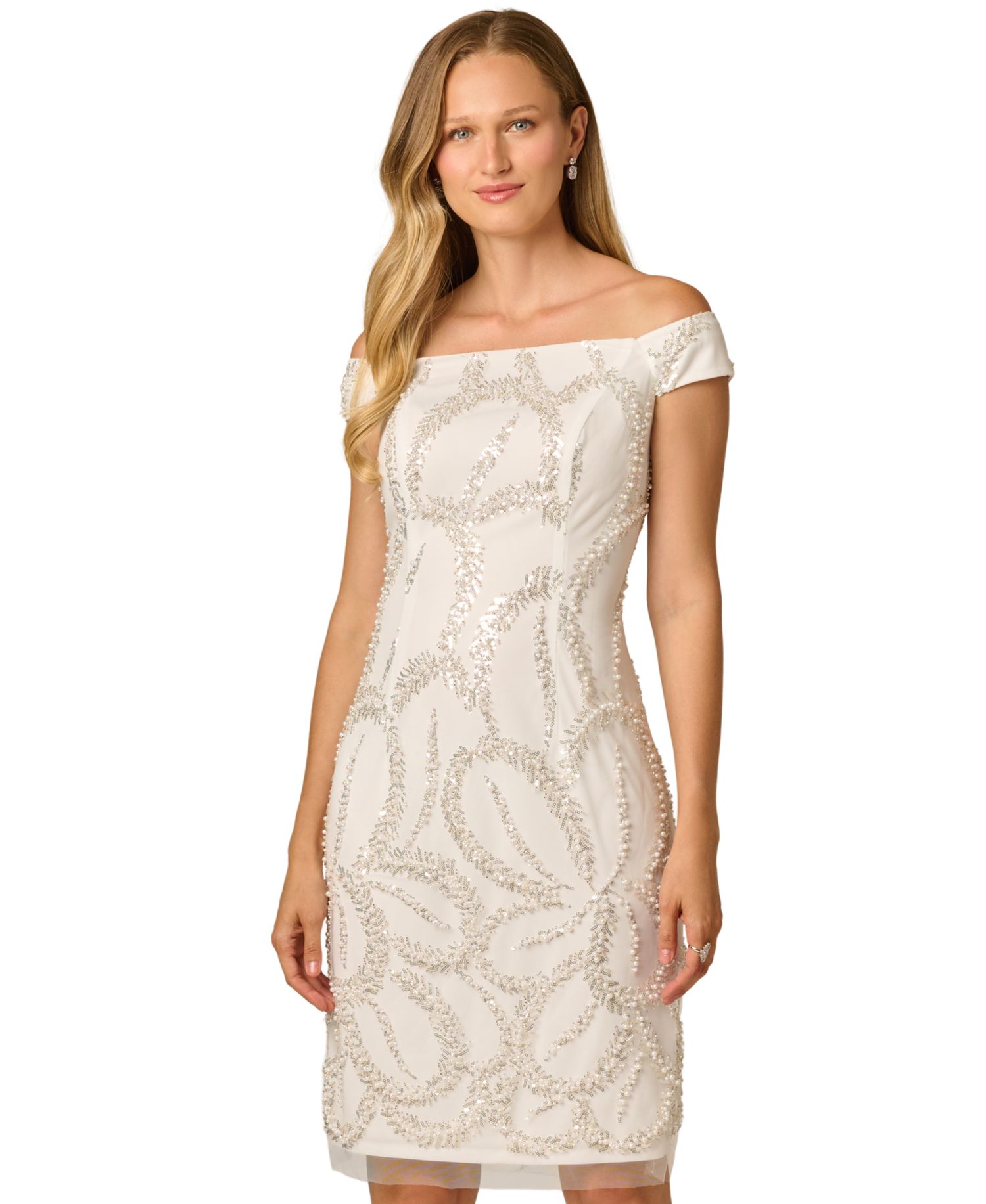 Women's Off-the-Shoulder Embroidered Dress