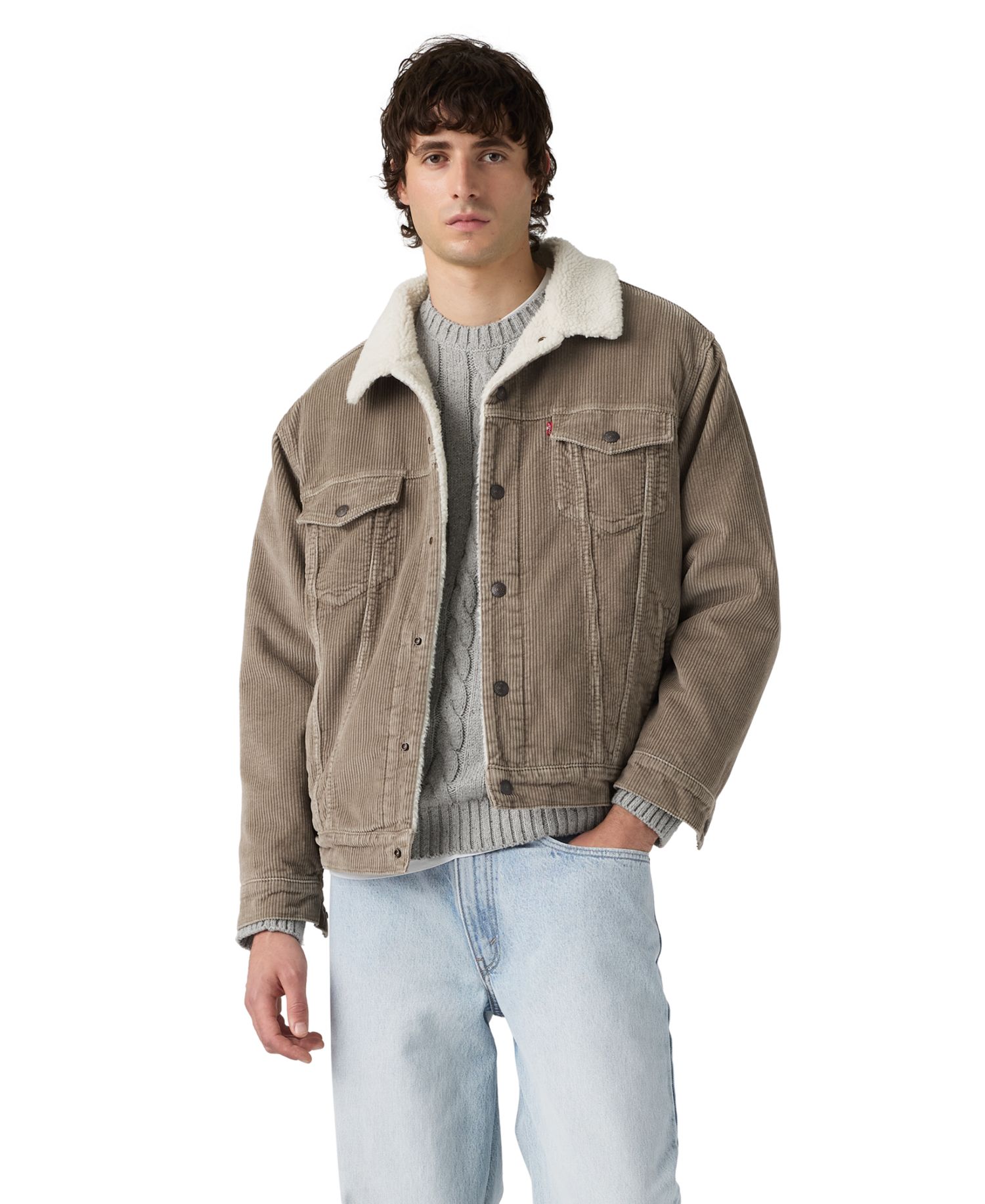 Men's Sherpa-Lined Regular-Fit Trucker Jacket