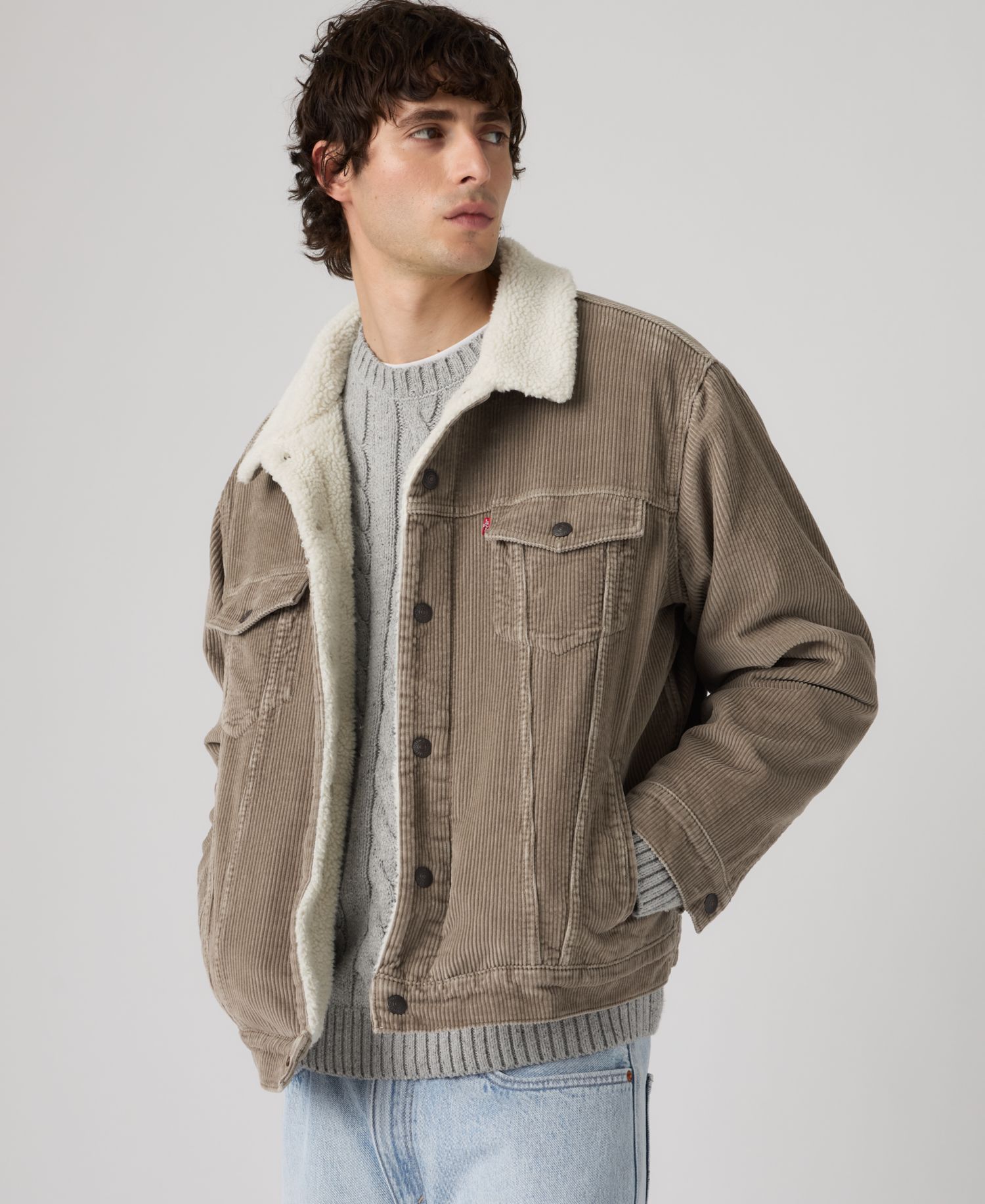 Men's Sherpa-Lined Regular-Fit Trucker Jacket