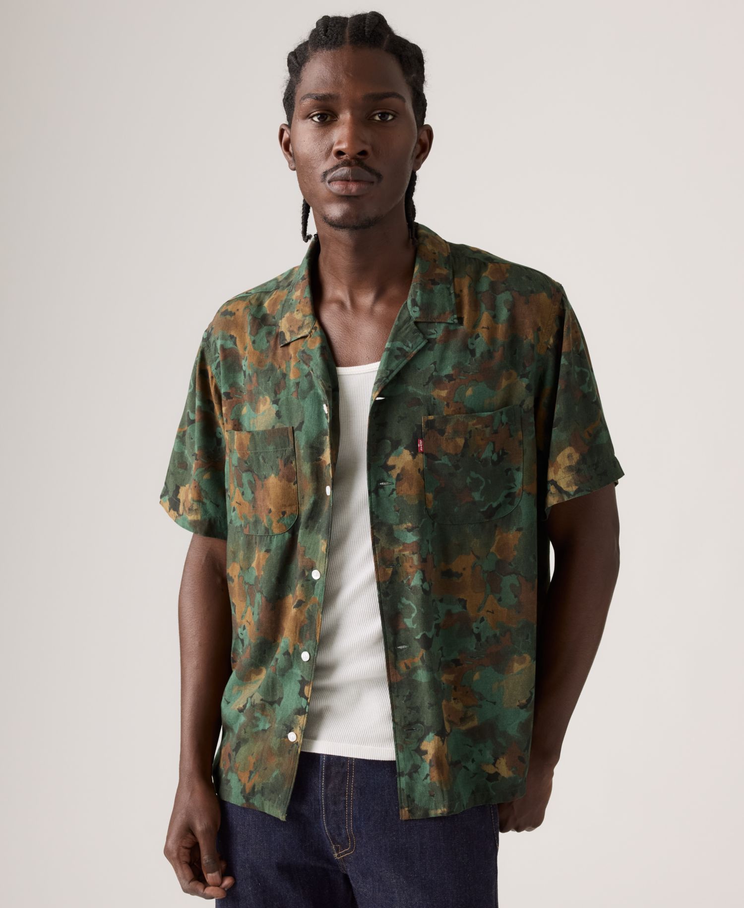 Men's Short-Sleeve Camp-Collar Camper Shirt