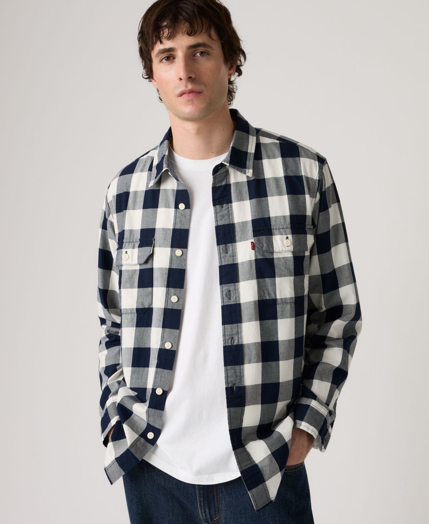 Men's LS Worker Long-Sleeve Regular-Fit Overshirt