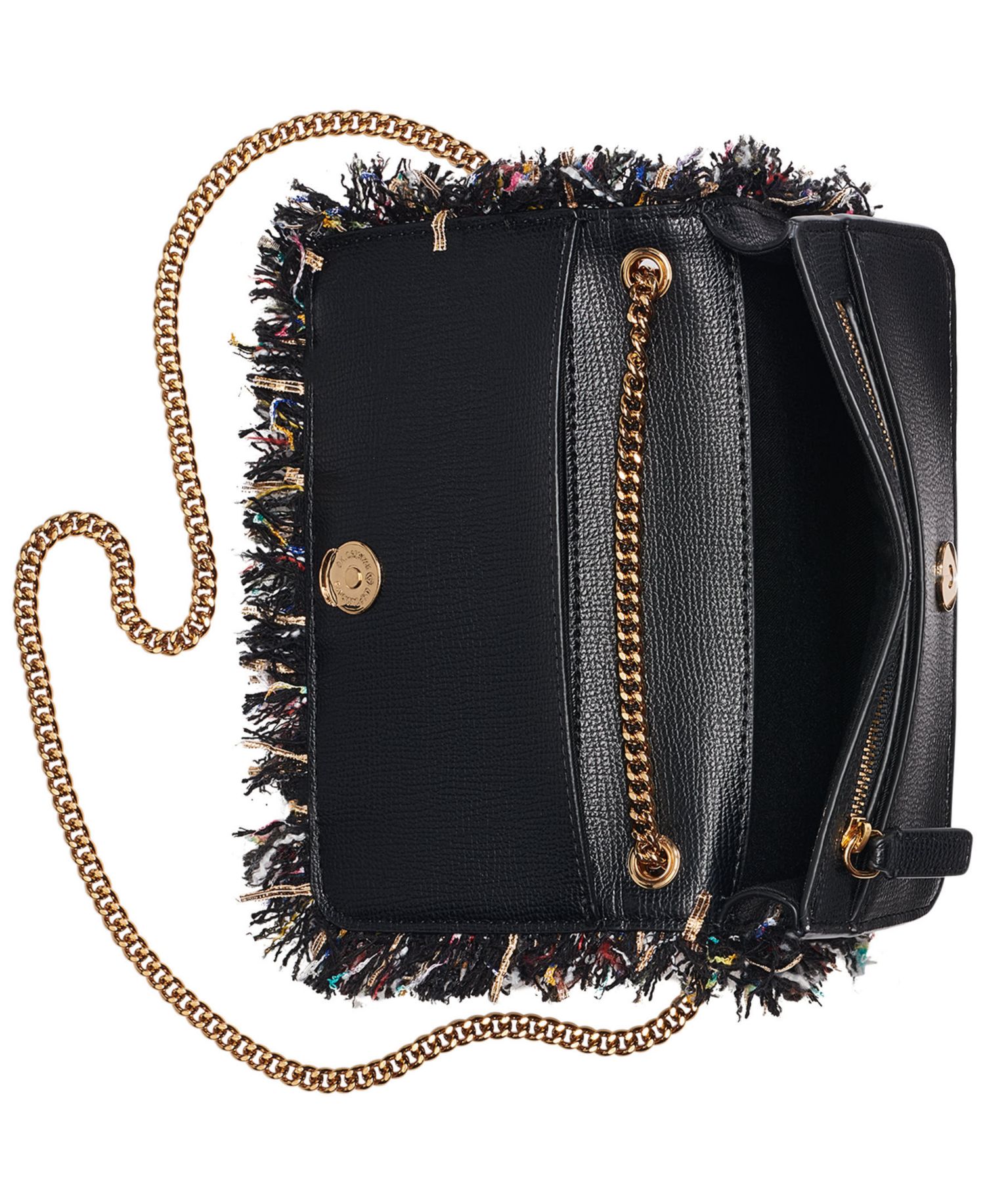 Kosette Tweed Chain-Strap Evening Crossbody Handbag