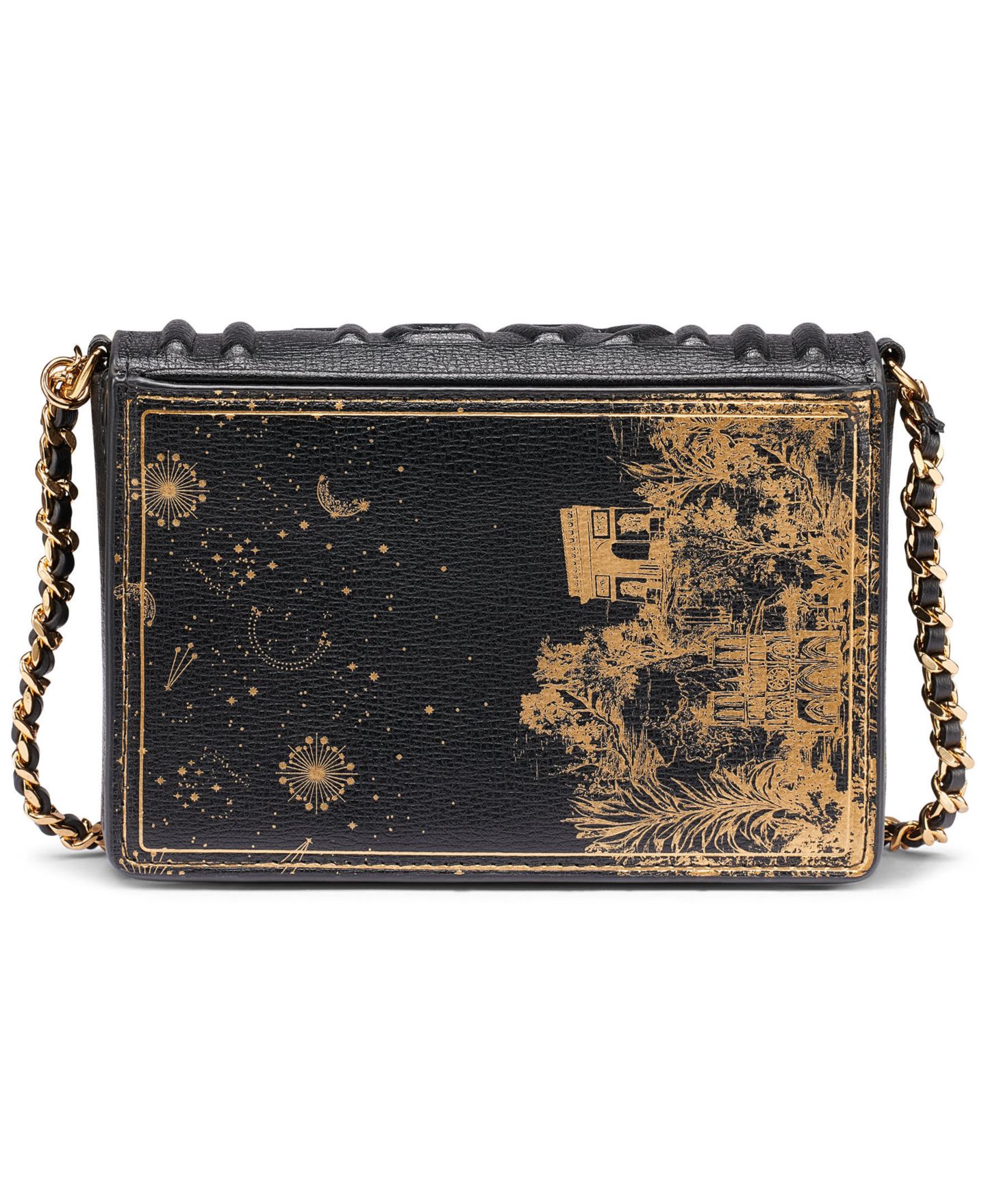 Женская сумка KARL LAGERFELD PARIS Ikons Book Mini Leather Crossbody Handbag, цвет: Чёрный / Золотой — фото 2