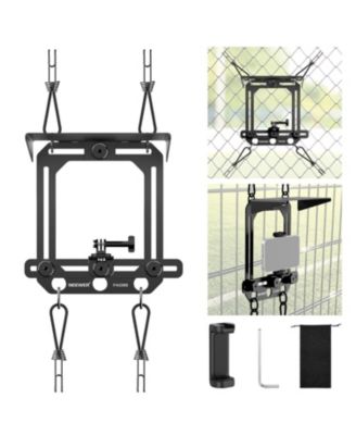 Fence Mount With Sunshade Hands-Free Aluminum Alloy Adjustable For Smartphones And Action Cameras