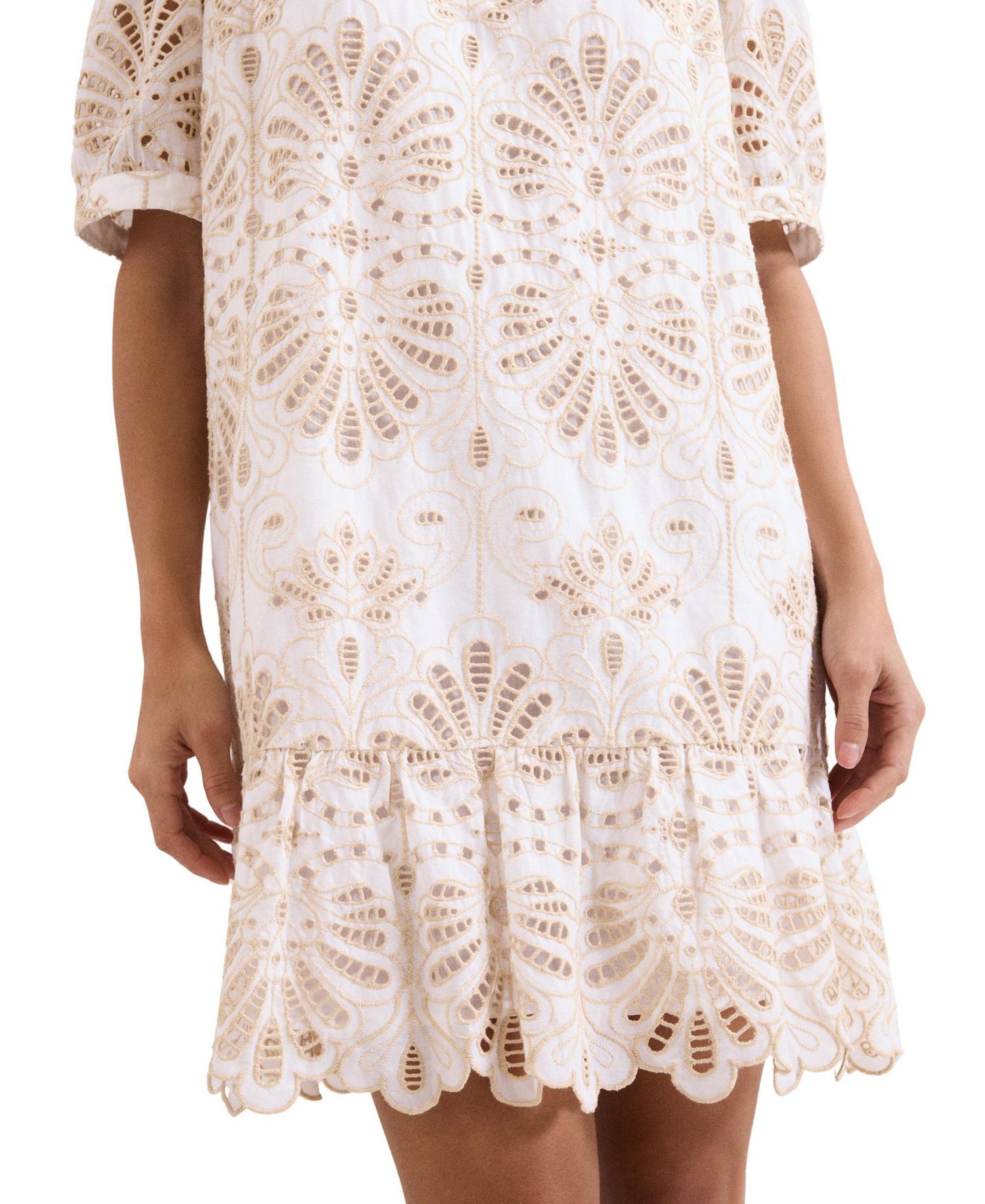 Women's Liliana Puff-Sleeve V-Neck Floral Mini Dress