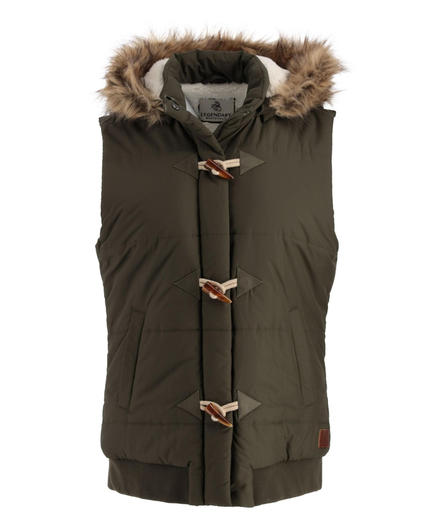Women's Quilted Toggle Hooded Puffer Vest
