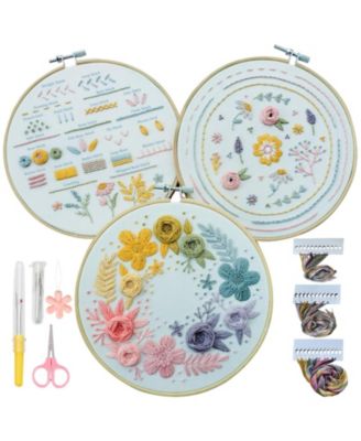 Beginner Embroidery Kit with Step By Step Guides And Video Tutorials For Craft Practice