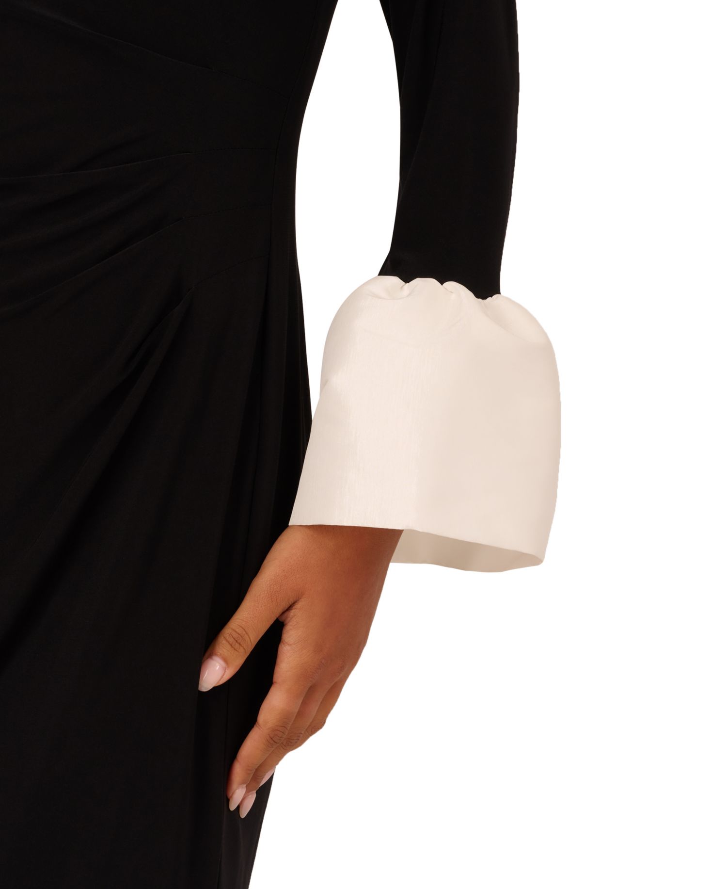 Women's Long-Sleeve Colorblock Boat-Neck Dress