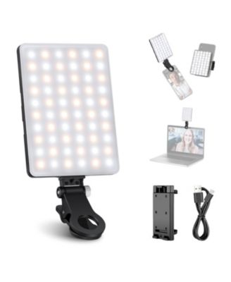Rechargeable Adjustable-Brightness LED Selfie Light for Phone, Tablet, and Laptop