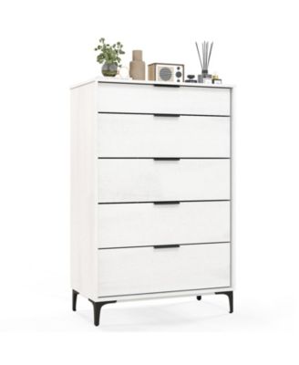 5 Drawer Dresser with Interlock System for Bedroom Living Room