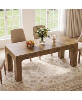 Dining Table for 4 People, 70.9-Inch Long Table | Farmhouse