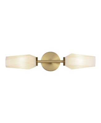 Krysta 20-in Brushed Glass 2 Lights Damp-Rated Wall/Vanity Light