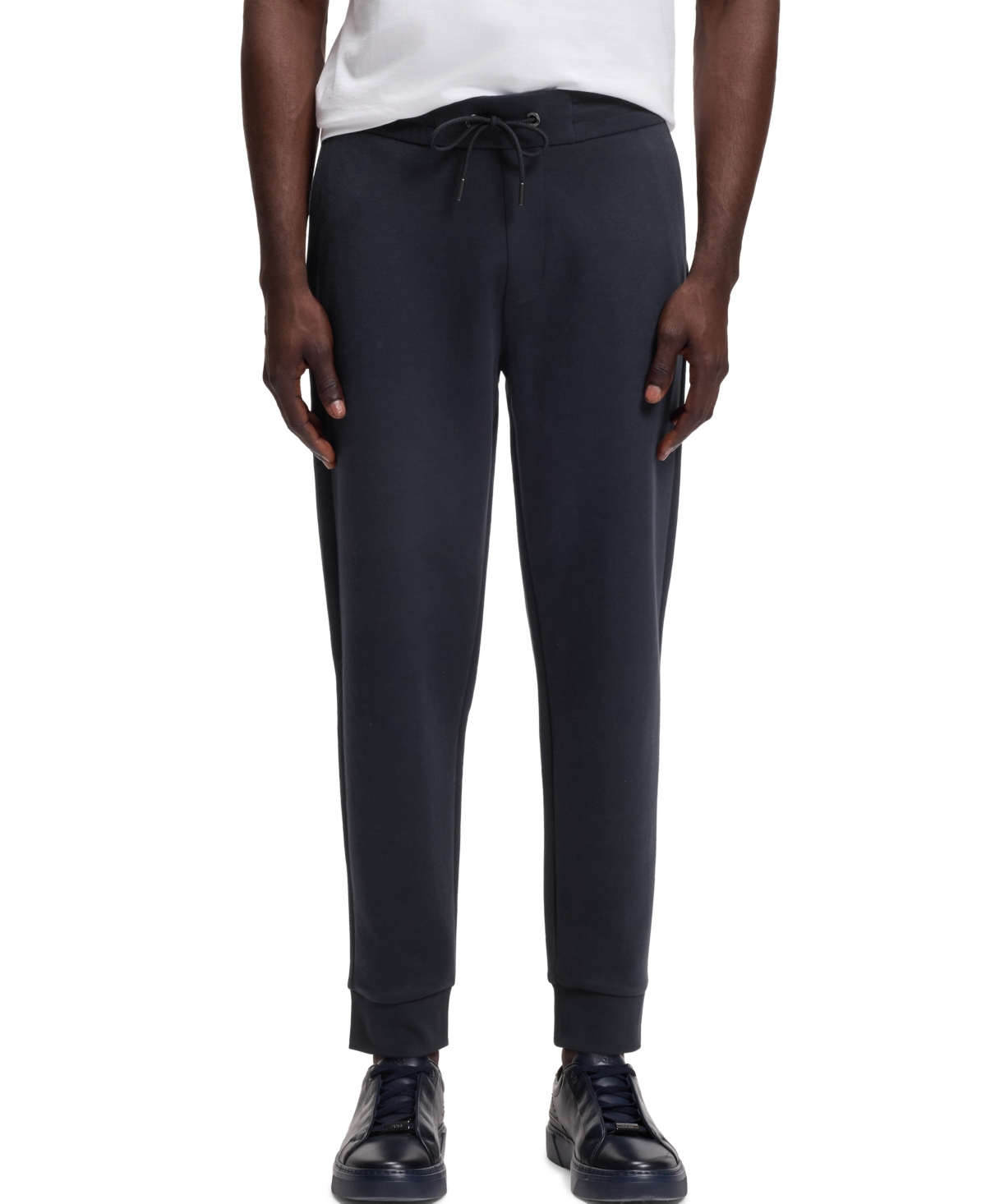 Boss by Hugo Boss Men's C-Locsin 01 Cotton-Blend Regular-Fit Drawstring Pants - Dark Blue