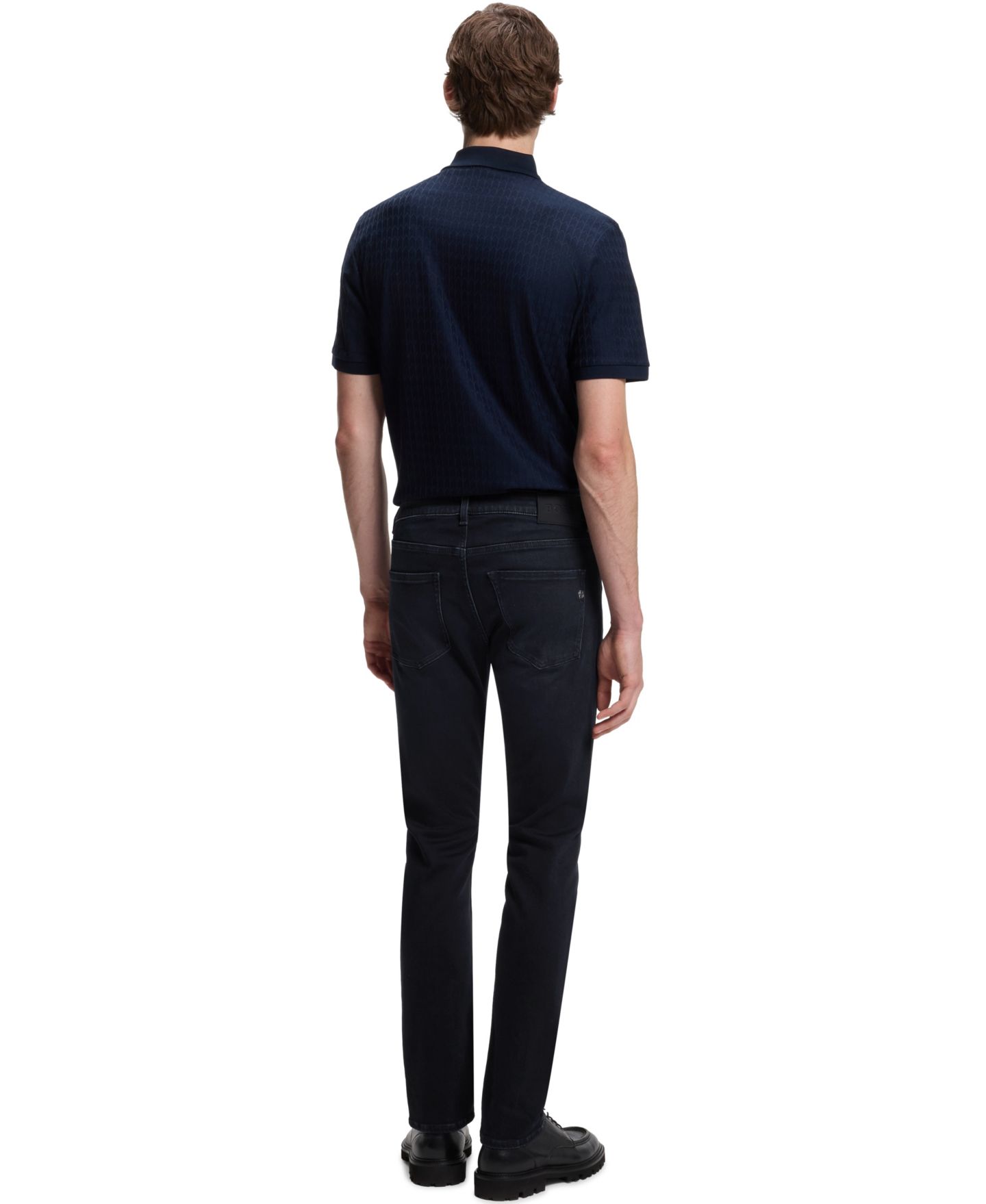 Мужские эластичные джинсы Hugo Boss Boss Delaware облегающего кроя, цвет: Тёмно-синий — фото 2