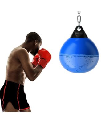 Water Punching Bag, 21 x 28 in Aqua Heavy Bag with Adjustable Metal Hanging Chain, 39 in Fill Hose and High-Rebound PVC Body