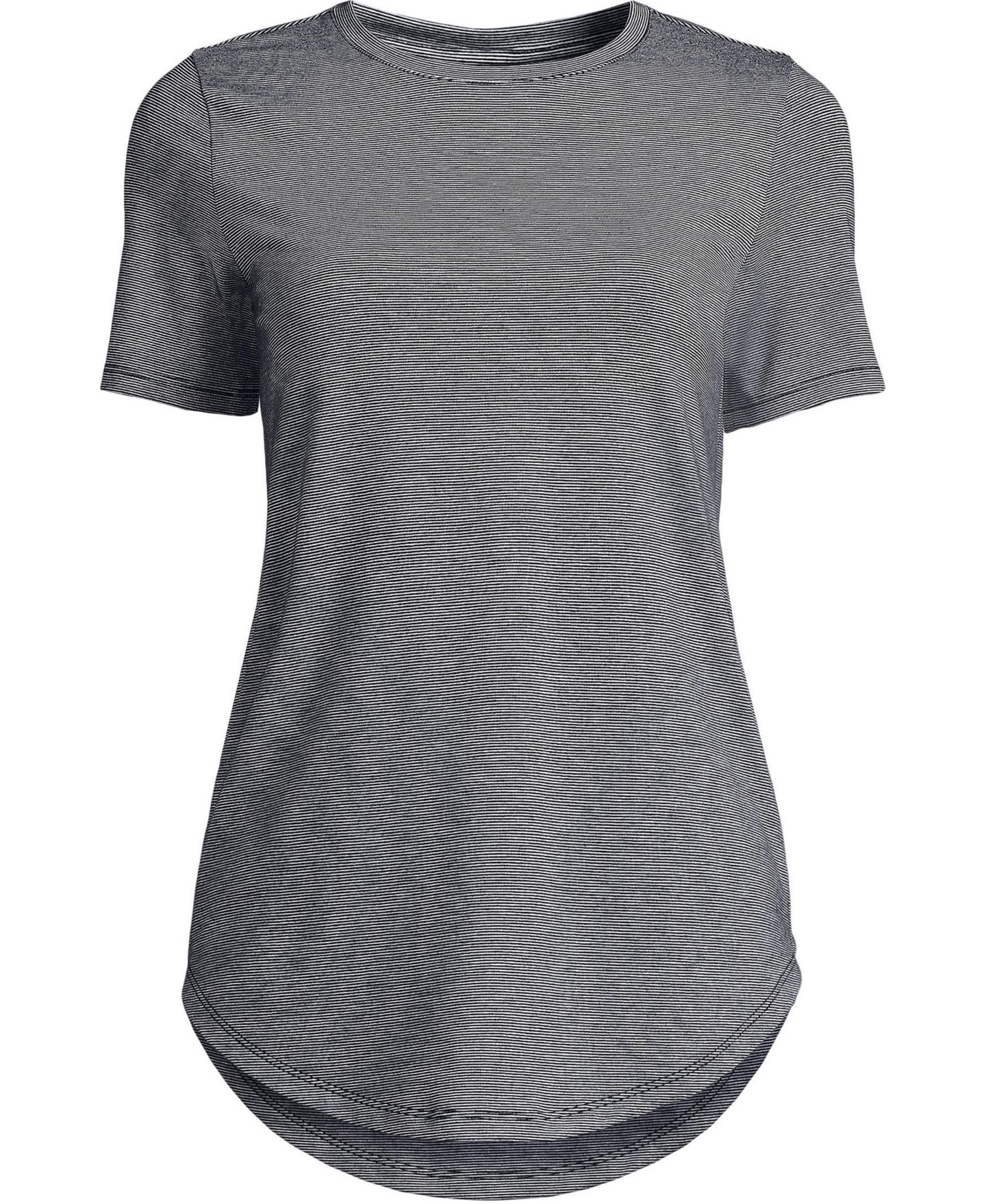 Женская футболка Lands' End Short Sleeve Cooling Performance Tunic, цвет: Чёрный — фото 3