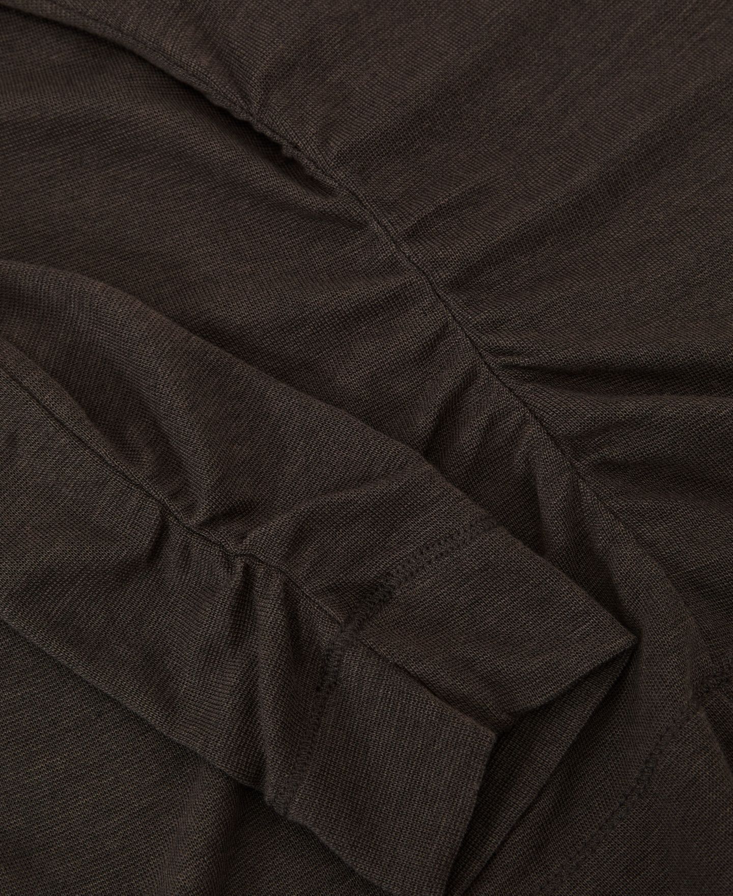 Женская рубашка REISS Heidi Mock Neck Long Sleeve, цвет: Шоколадный — фото 4