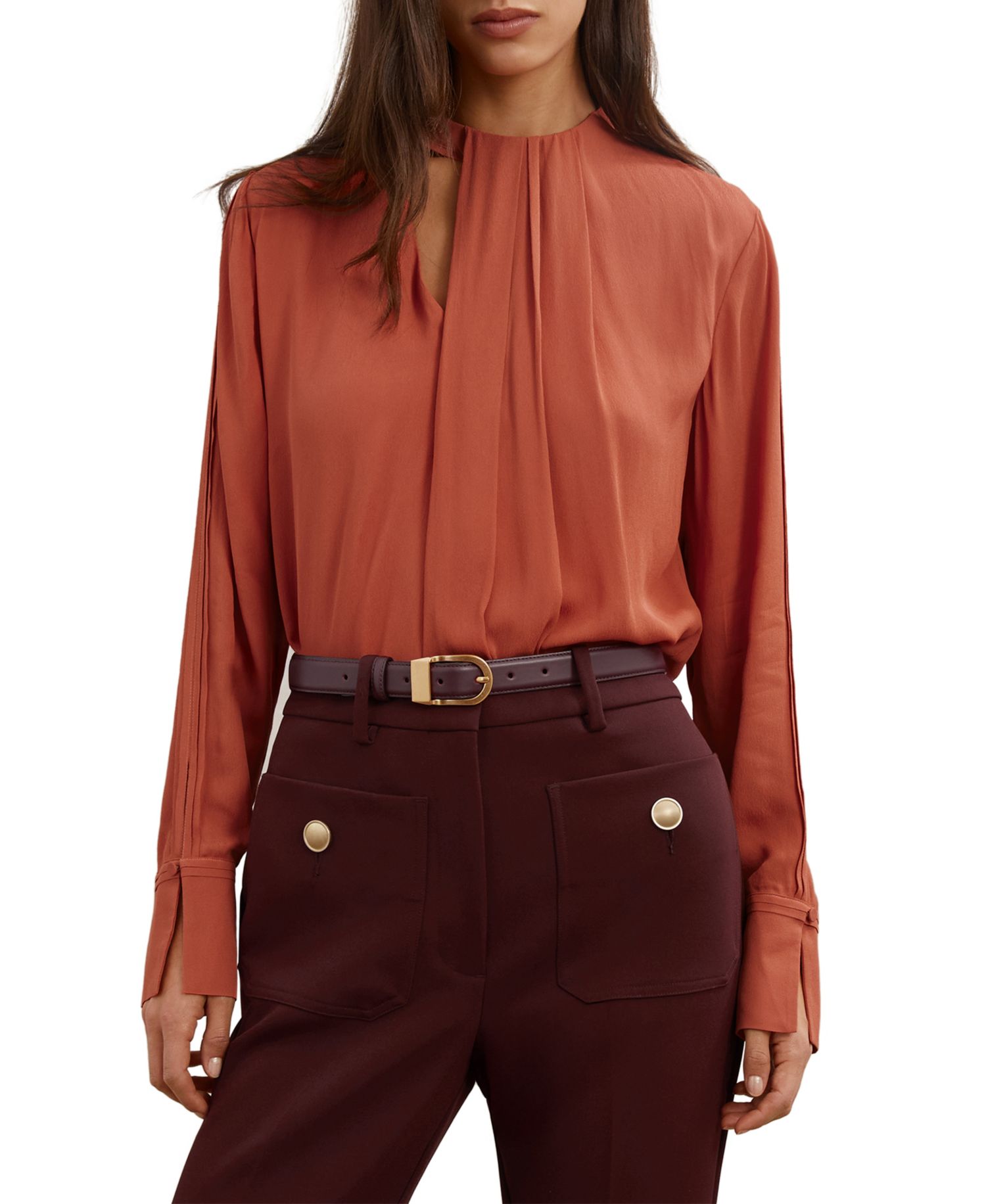 Women's Marta Asymmetric-Drape Blouse