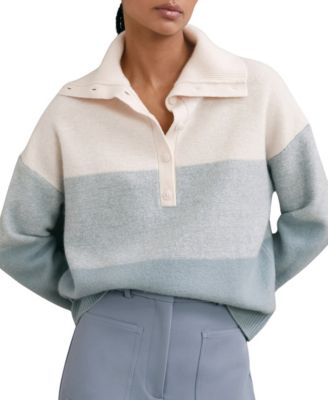 Women's Flora Wool-Cashmere Blend Striped Long-Sleeve Sweater