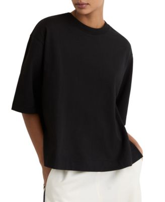 Women's Lara Oversized Ribbed-Crewneck Short-Sleeve T-Shirt