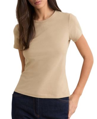 Women's Jolie Short-Sleeve Crewneck Cotton-Blend T-Shirt