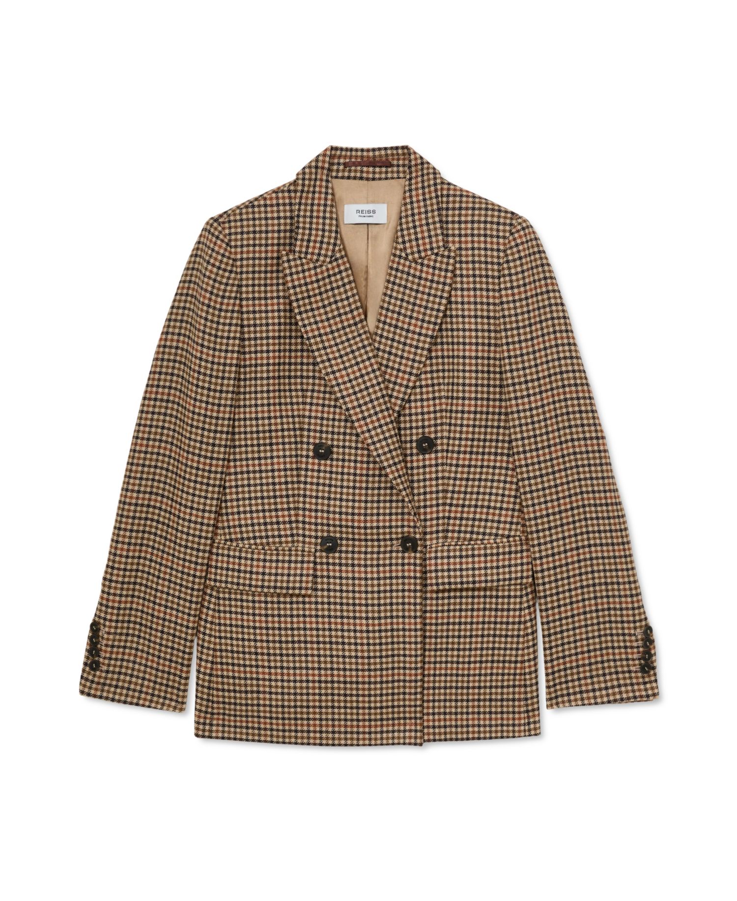 Women's Willow Double-Breasted Wool Check Blazer