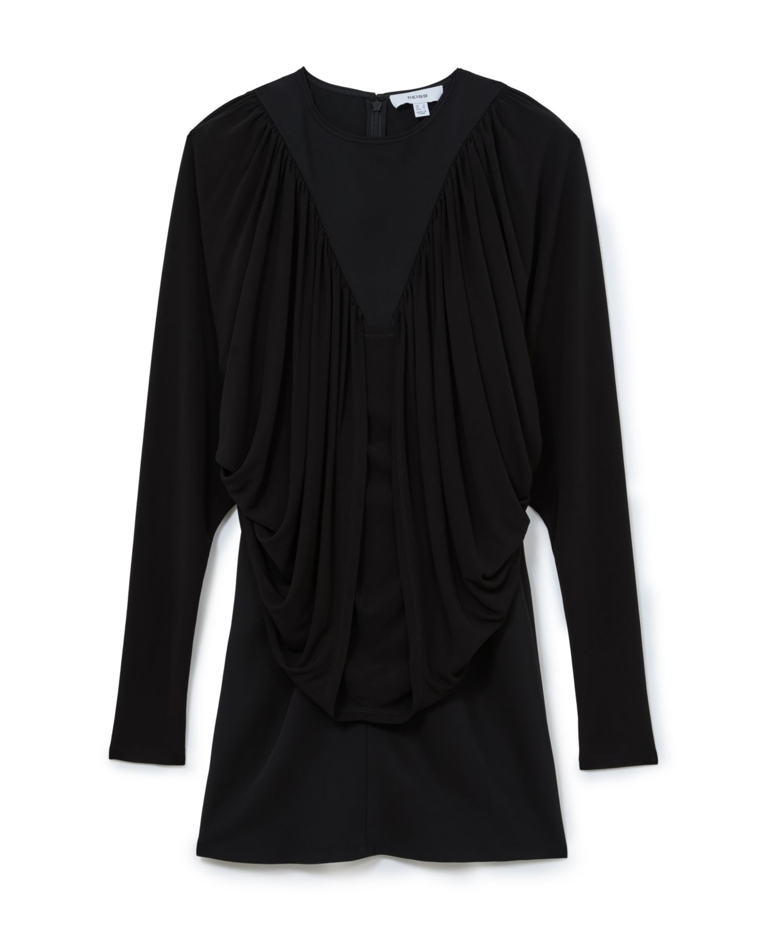 Women's Long-Sleeve Ruched Mini Dress