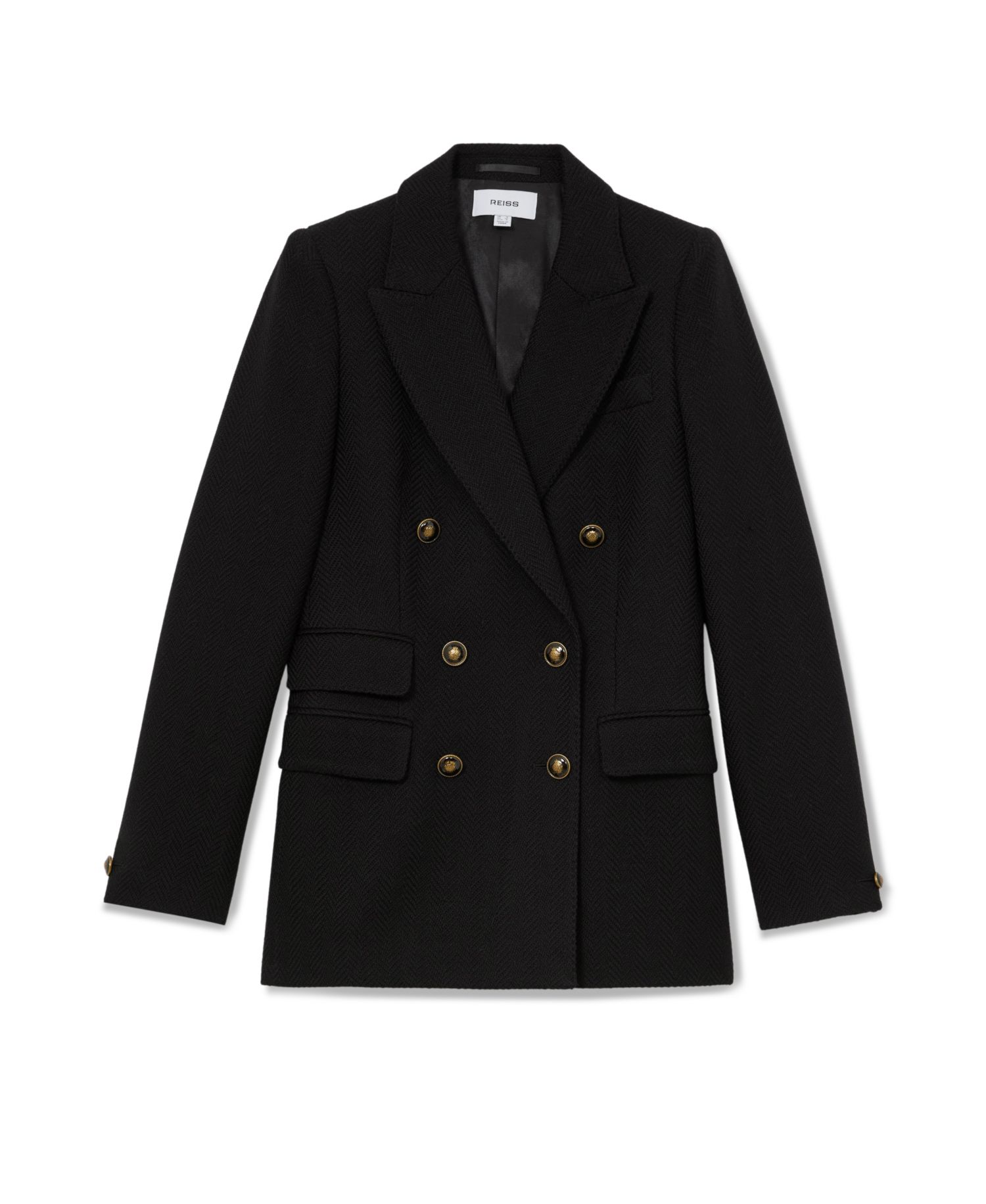 Women's Herringbone Double-Breasted Blazer
