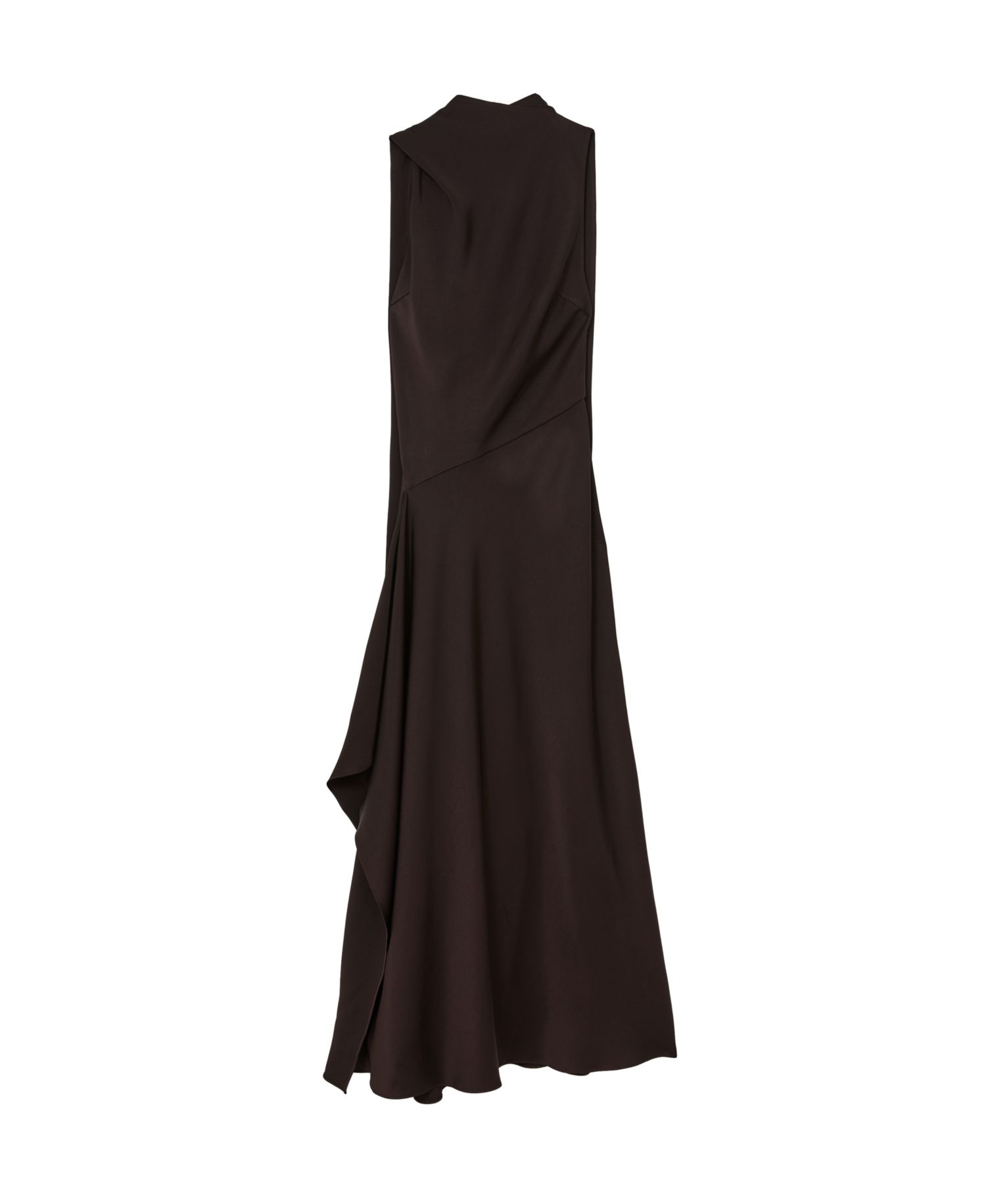 Petite Sabine Cape Detail Asymmetric Draping Maxi Dress