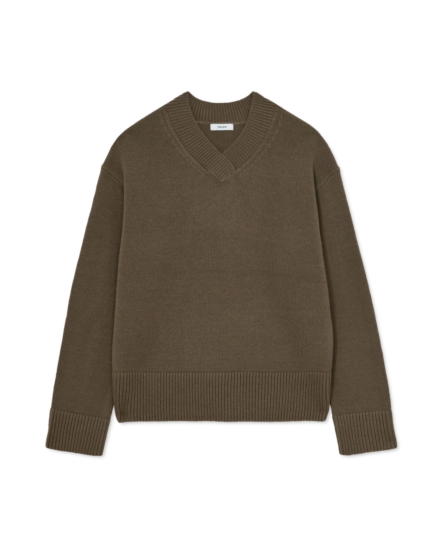 Women's Mari Wool-Cashmere Blend Long-Sleeve V-Neck Sweater