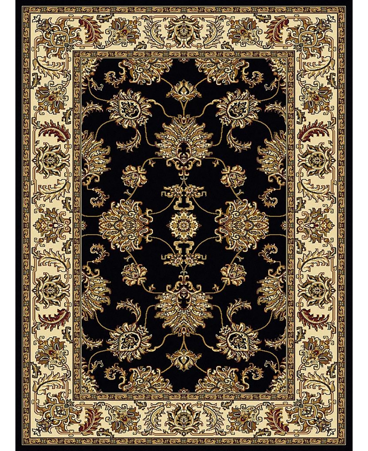 Closeout! Km Home 1330/1220/Black Navelli Black 3'3" x 5'4" Area Rug