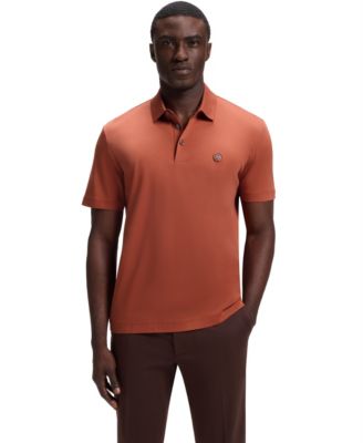 Men's Mercerised Cotton Monogram Regular-Fit Polo Shirt
