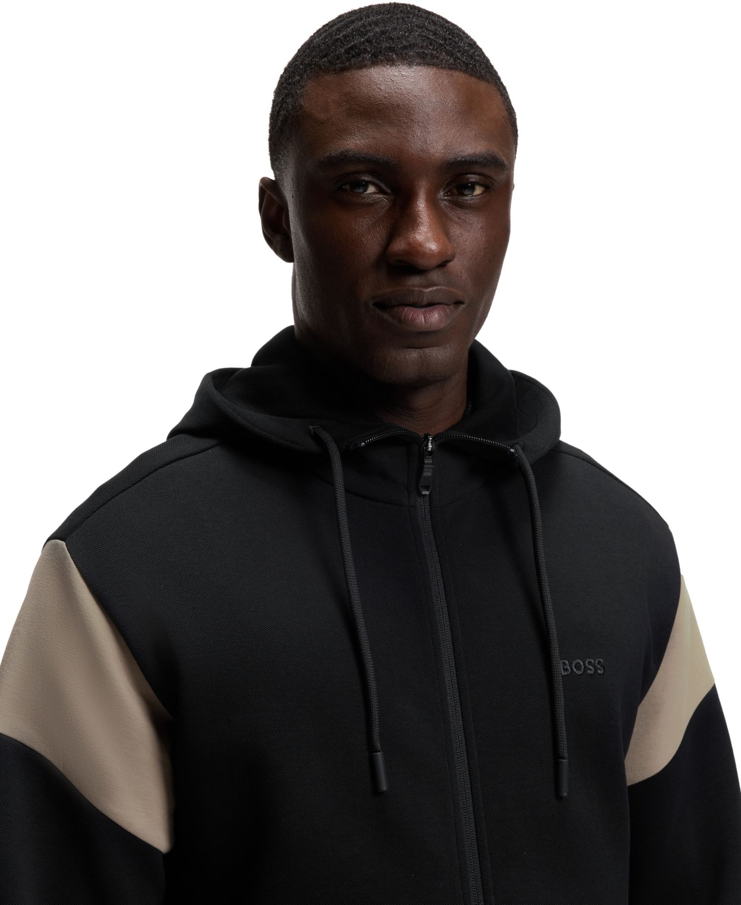 Men's Spacer Piqu&eacute; Regular-Fit Zip-Up Sweatshirt