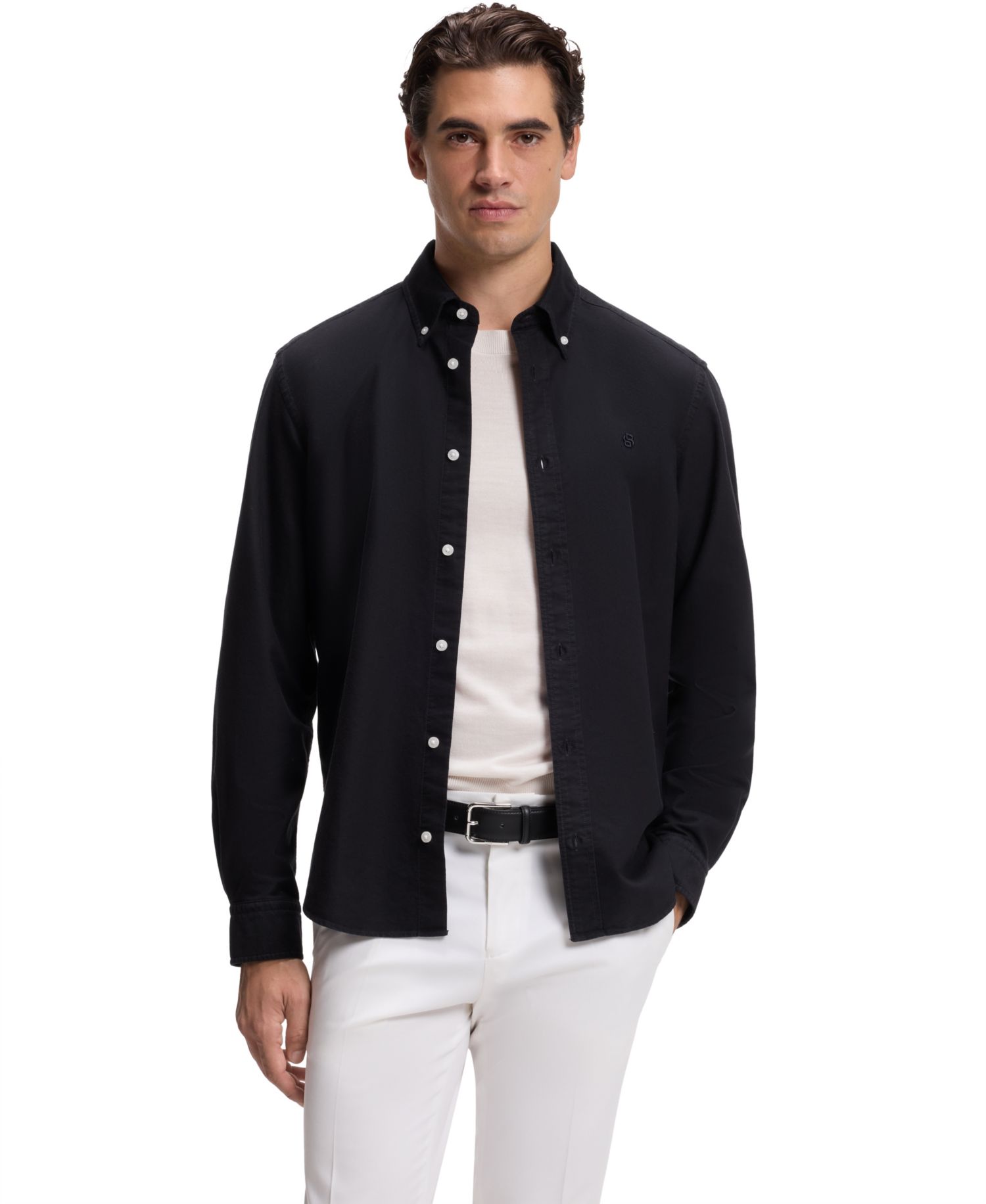 BOSS by Hugo Boss Men's H-LIAM Oxford Regular-Fit Button-Down Dress Shirt