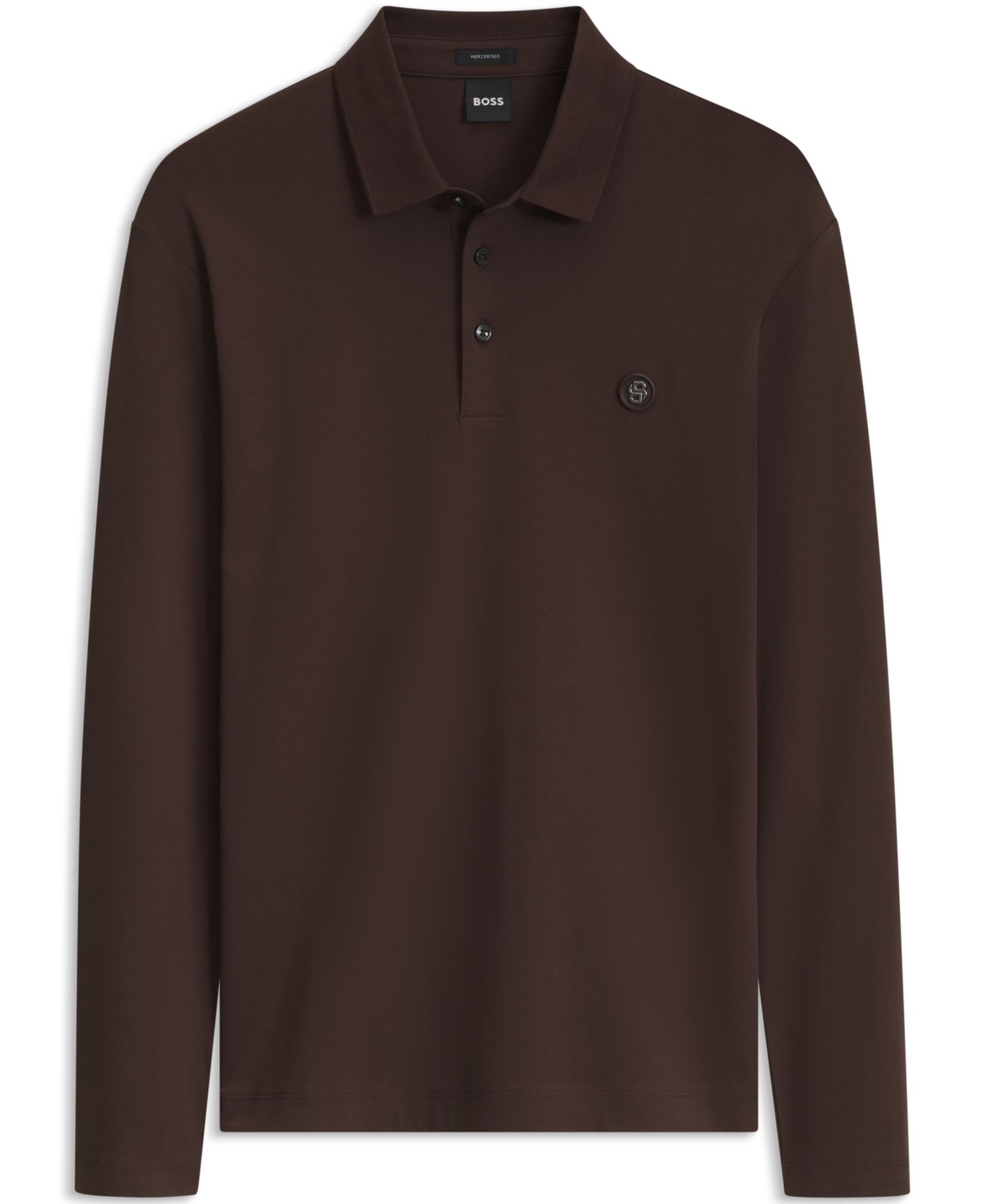 Men's Long-Sleeve Double B Monogram Polo Shirt