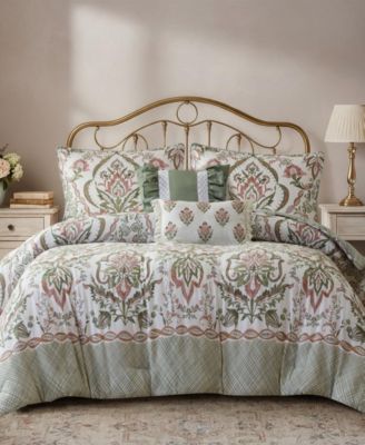Sylvie Botanical Damask 5-Piece Comforter Sets