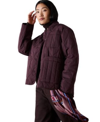 Women's Quilted Button-Front Boxy Jacket