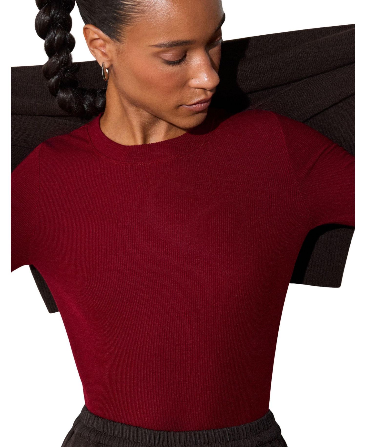 Women's Essential Long-Sleeve Ribbed T-Shirt