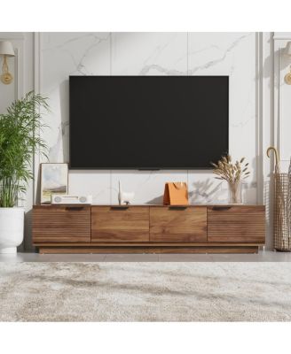 78" Modern Fluted TV Stand for TVs up to 85" with Cable Management
