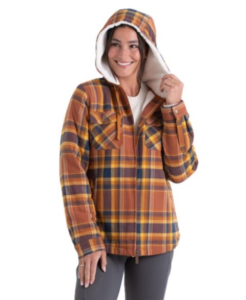 Женская куртка Legendary Whitetails Woodland Berber Lined Hooded Shirt Jacket, цвет: Клетчатый