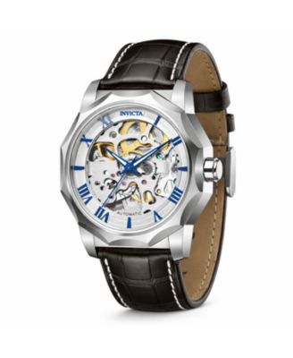 Men's Automatic Water-Resistant Objet D Art Leather Watch, 42mm