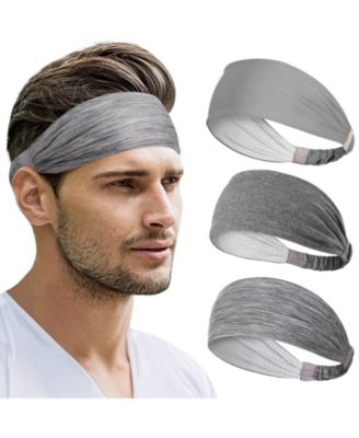 3 Pack Wicking Elastic Non Slip Athletic Workout Headbands For Running Basketball Cycling