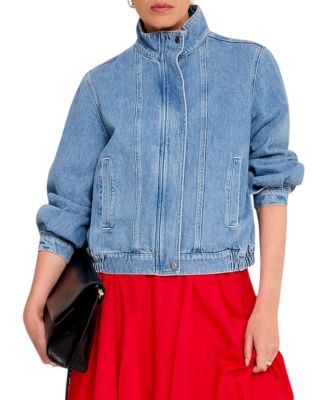 Women's Denim Bomber Jacket