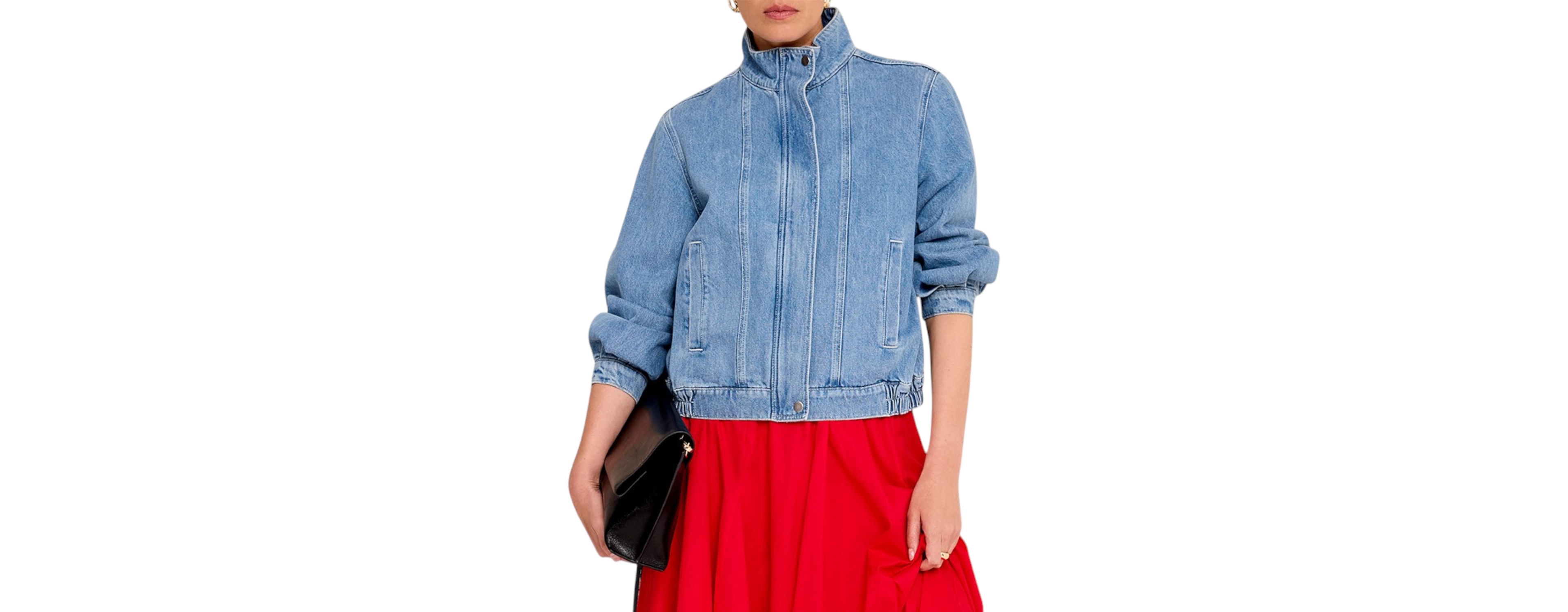 Mint Velvet Women's Denim Bomber Jacket