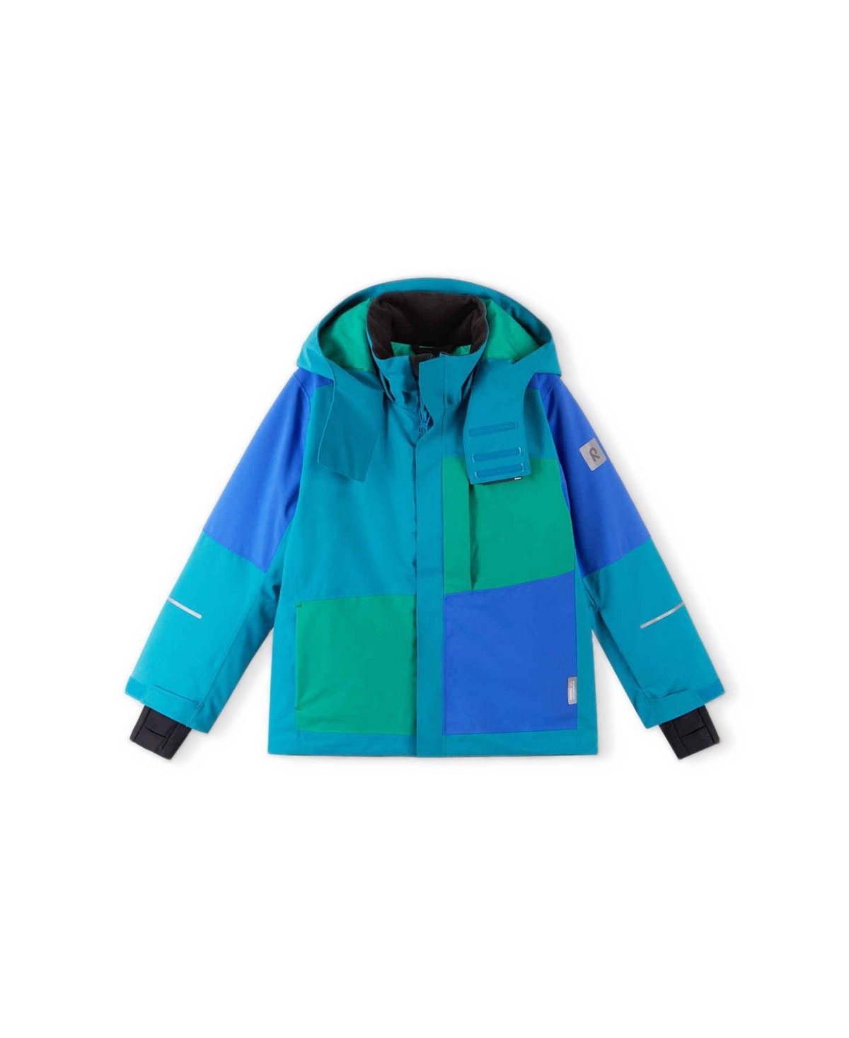 Reima Boys' and Girls' Rautas Waterproof Hooded Ski Jacket - Aquatic blue